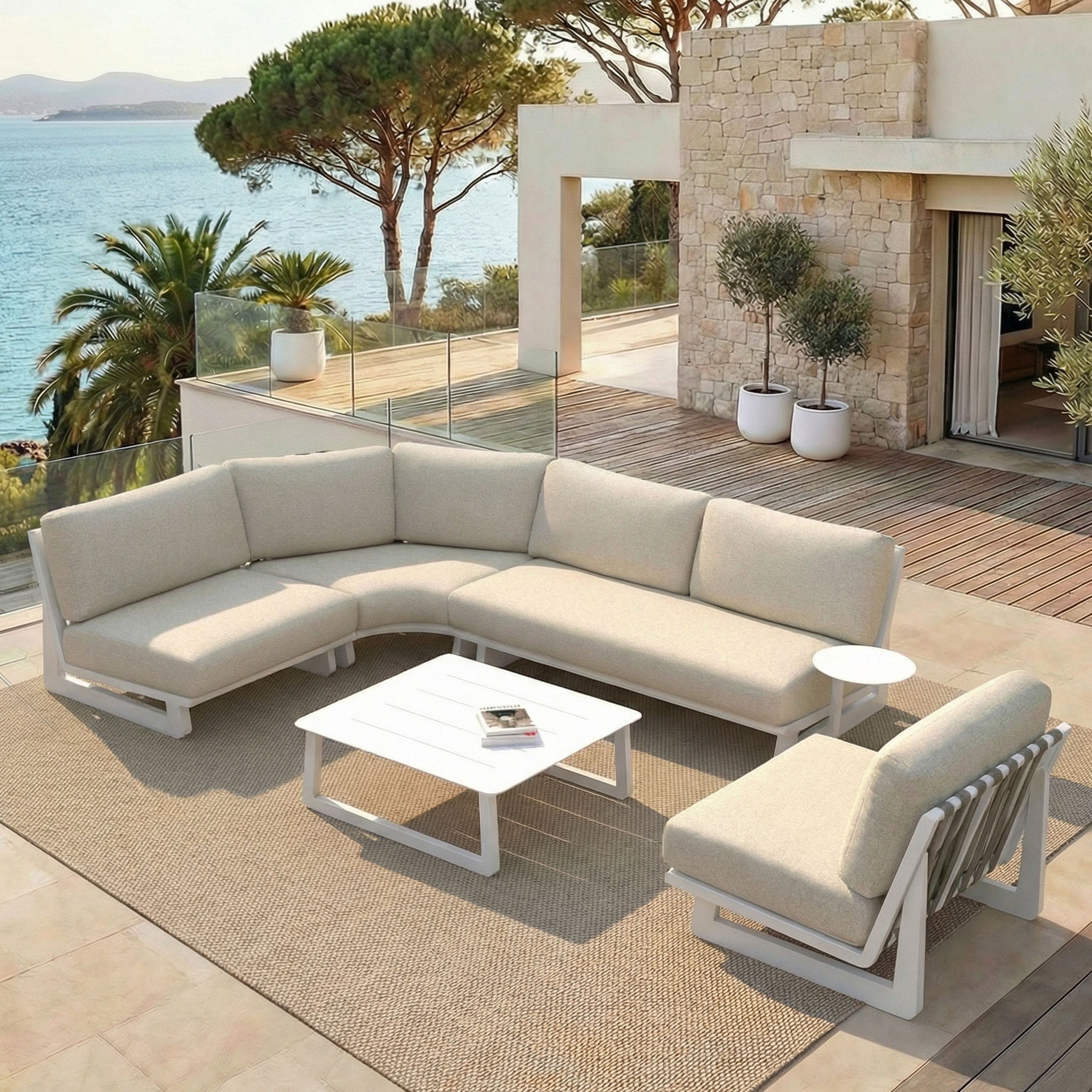 Conjunto de jardim de canto Long Beach - 5 lugares