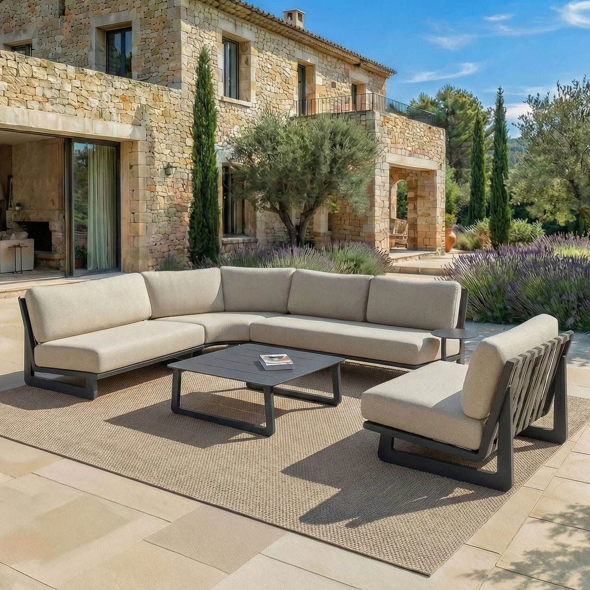 Conjunto de jardín esquinero Long Beach - 5 plazas (UK V2)
