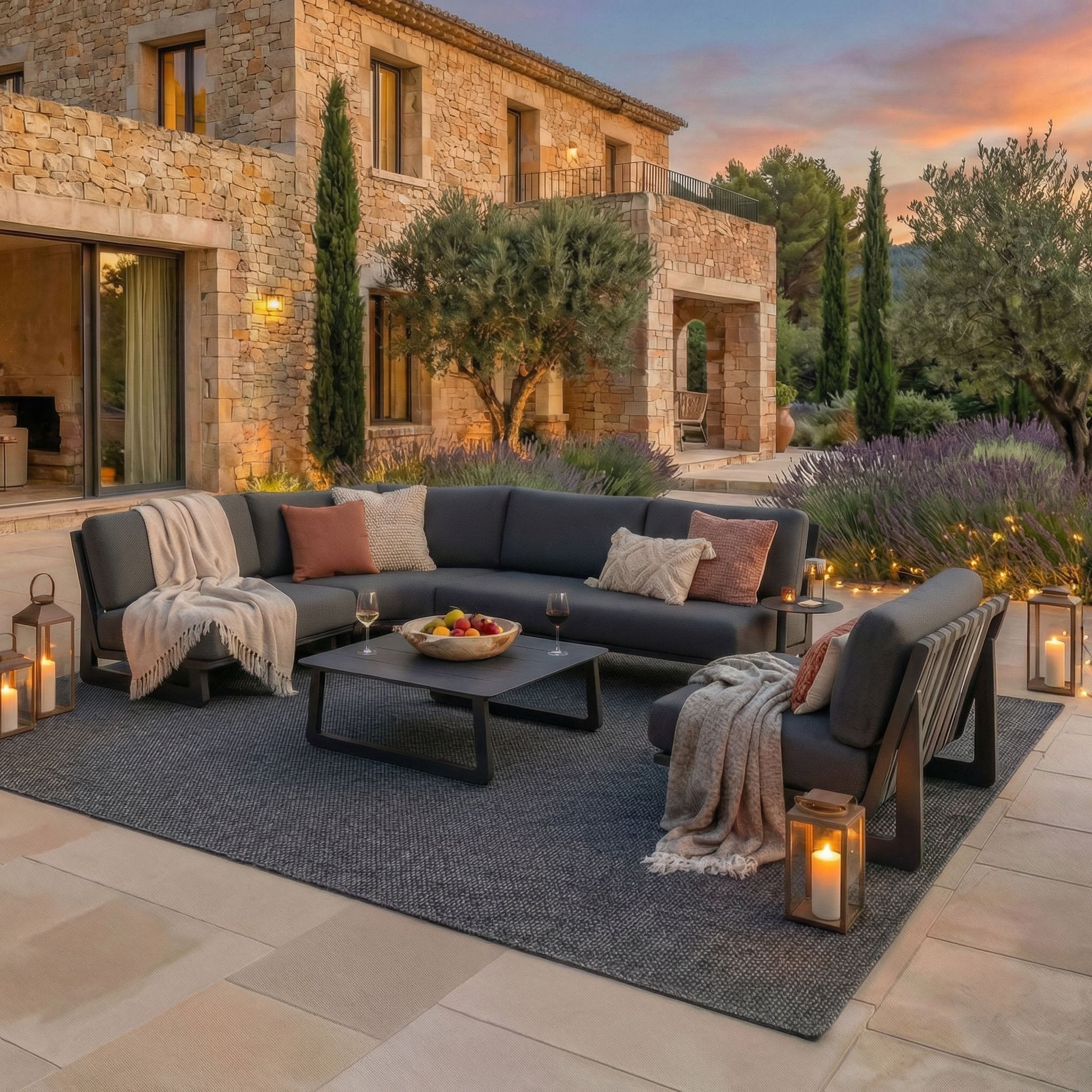 Conjunto de jardim de canto Long Beach - 5 lugares