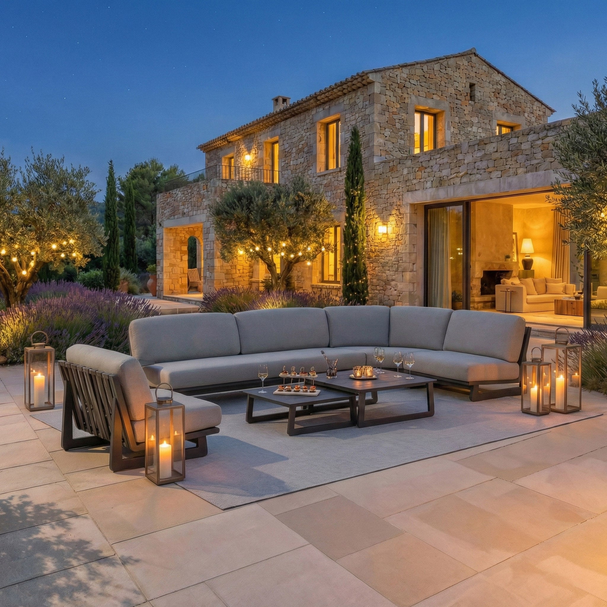 Conjunto de jardim de canto Long Beach - 6 lugares