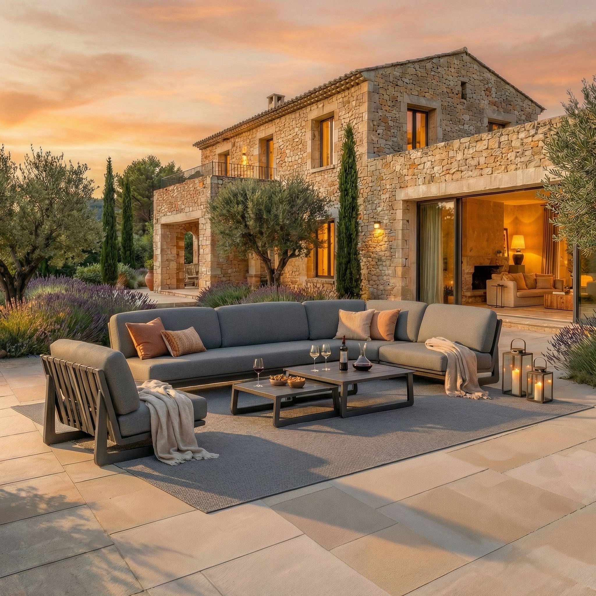 Conjunto de jardim de canto Long Beach - 6 lugares