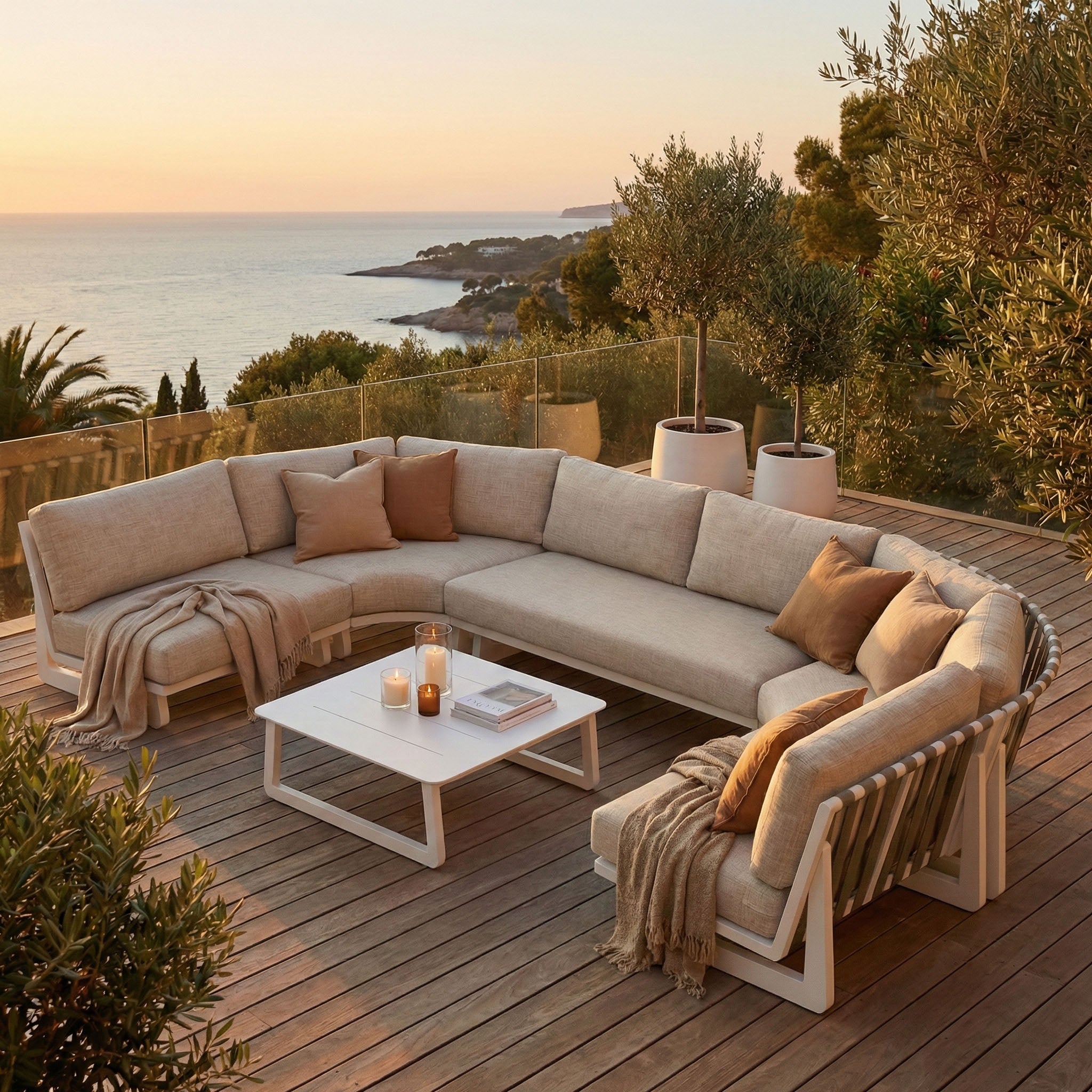 Conjunto de jardim de canto Long Beach - 6 lugares