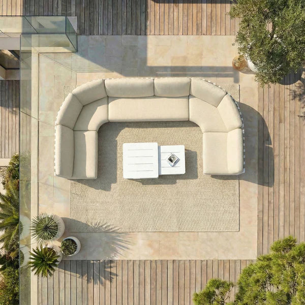 Salon de jardin d'angle Long Beach - 6 places ( UK )