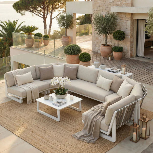 Salon de jardin d'angle Long Beach - 6 places ( UK )