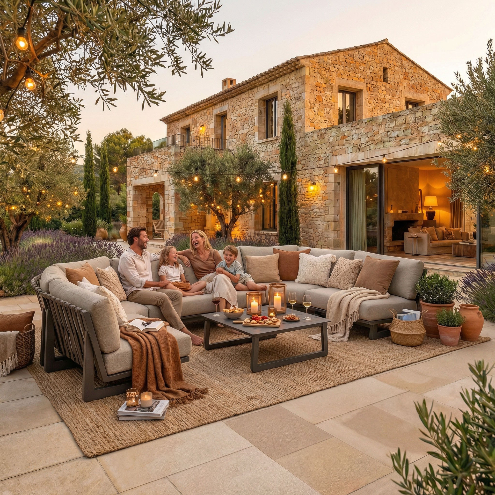 Conjunto de jardim de canto Long Beach - 6 lugares