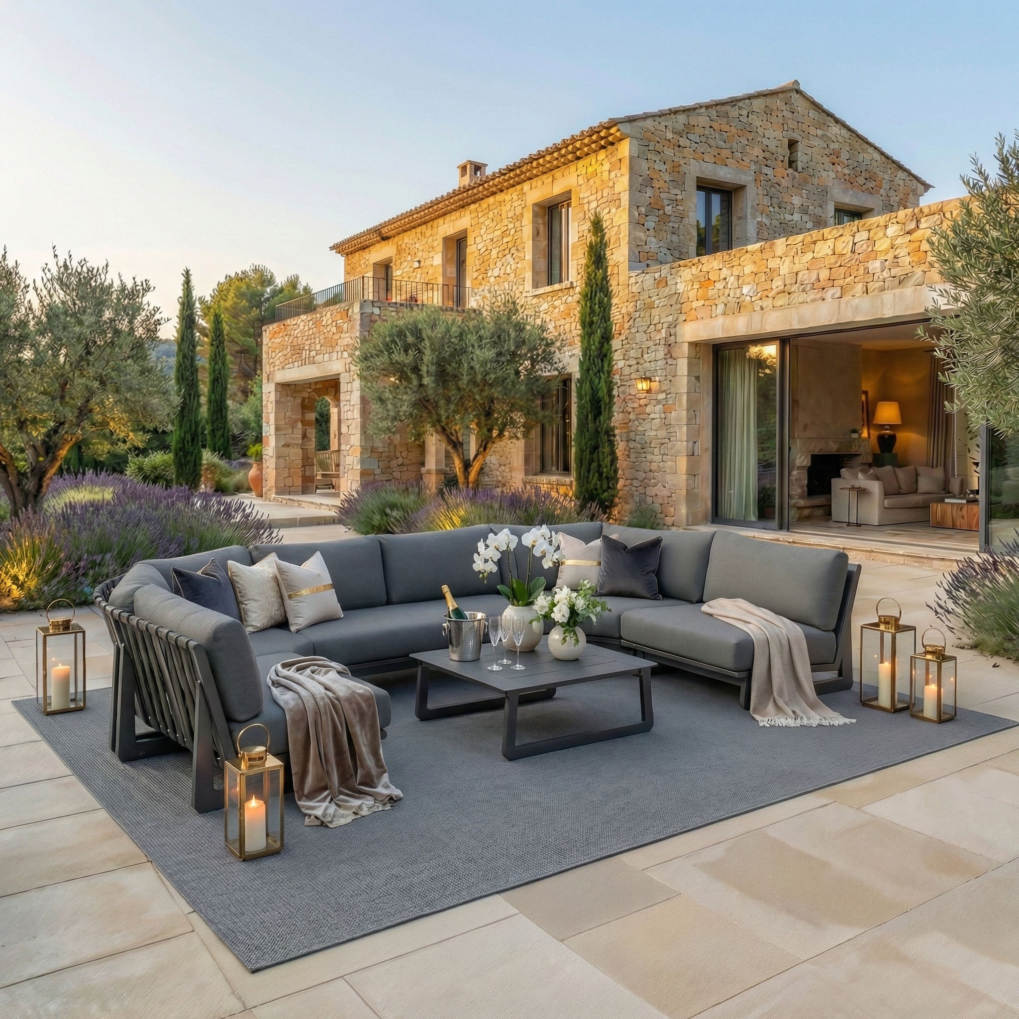 Conjunto de jardim de canto Long Beach - 6 lugares