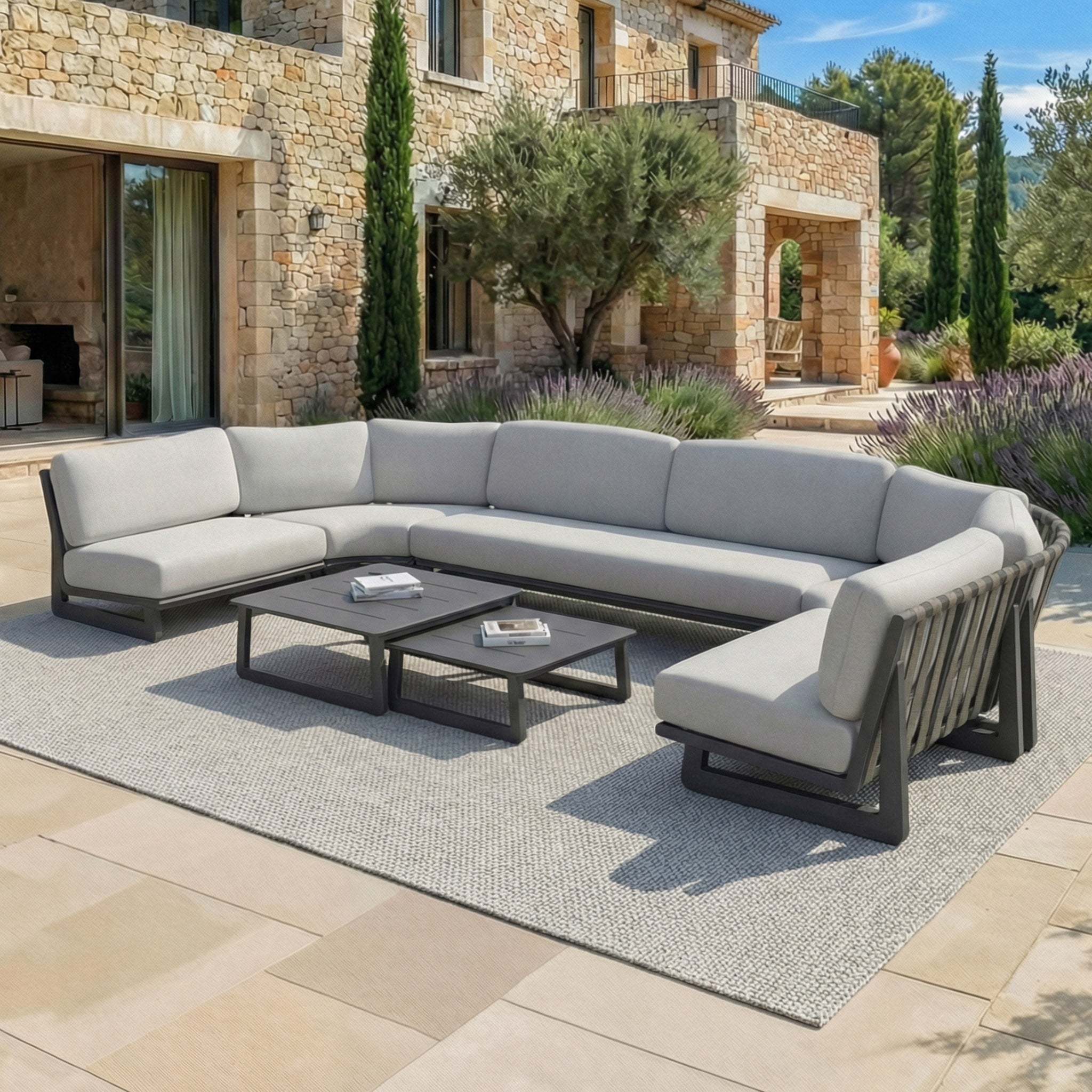 Conjunto de jardim de canto Long Beach - 7 lugares