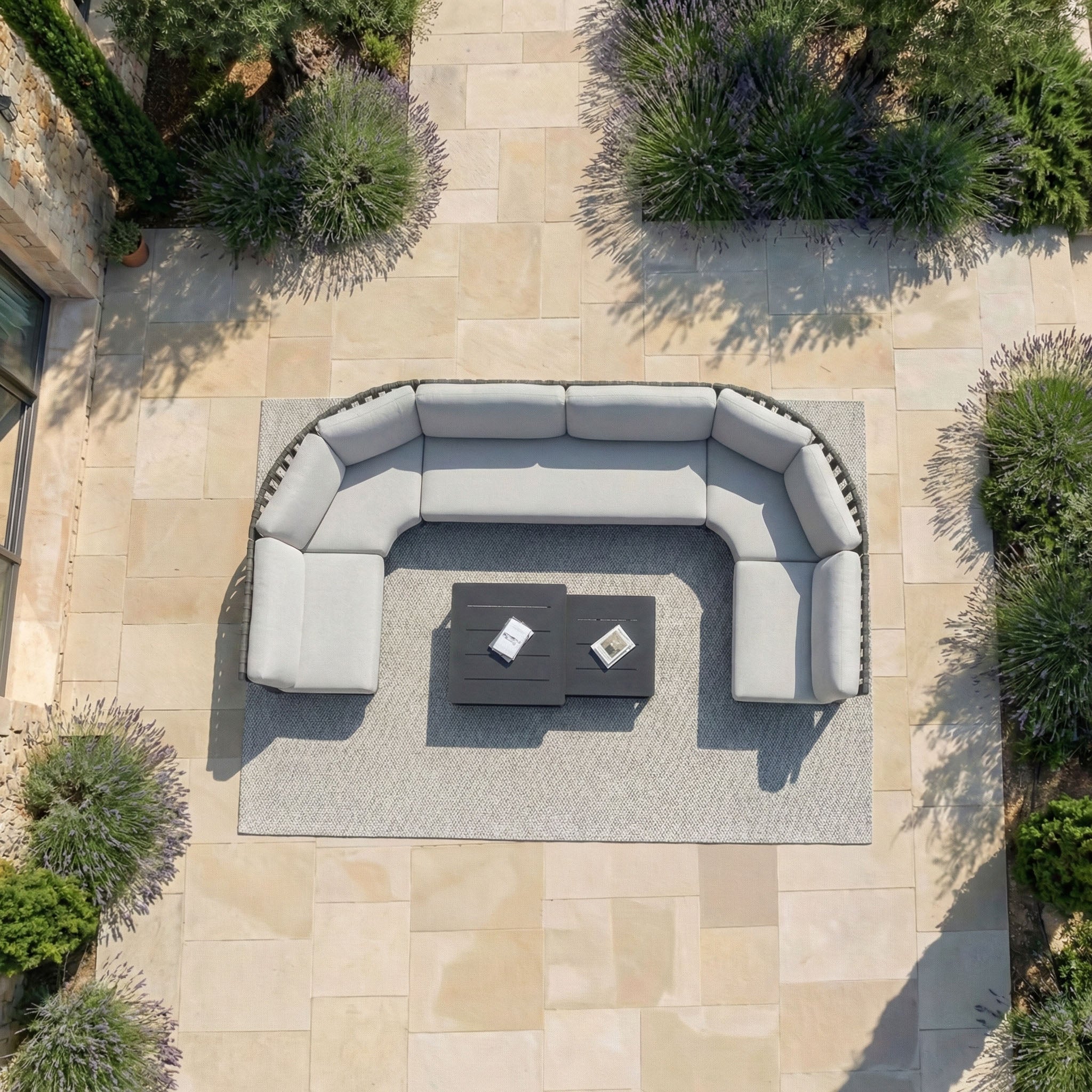 Conjunto de jardim de canto Long Beach - 7 lugares