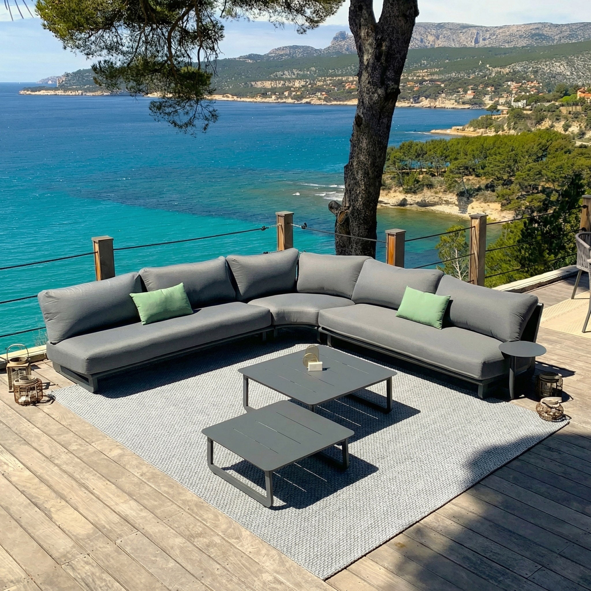 Conjunto de jardim de canto Long Beach - 5 lugares