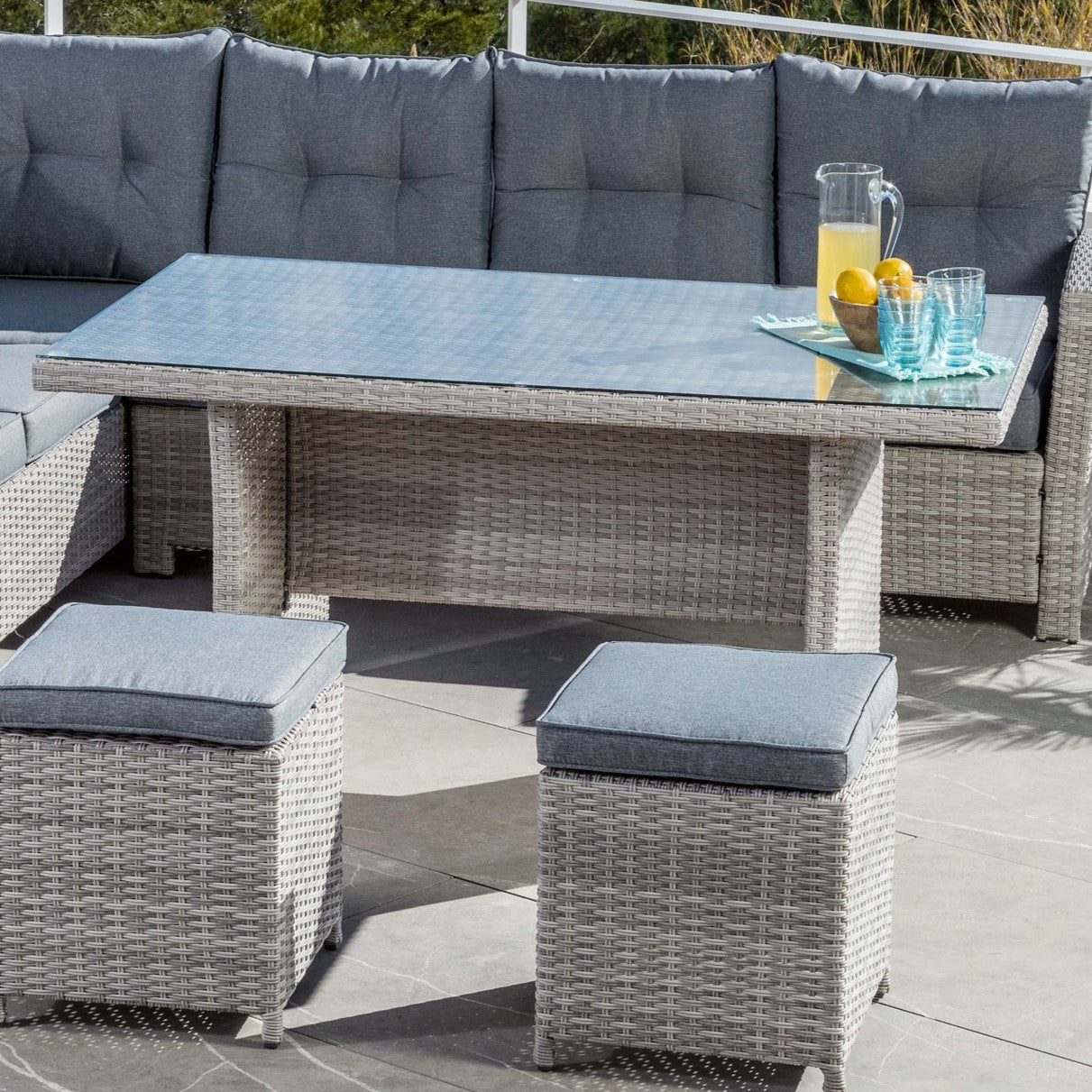 Tivoli 6-seater aluminum garden table (145 x 85 cm)