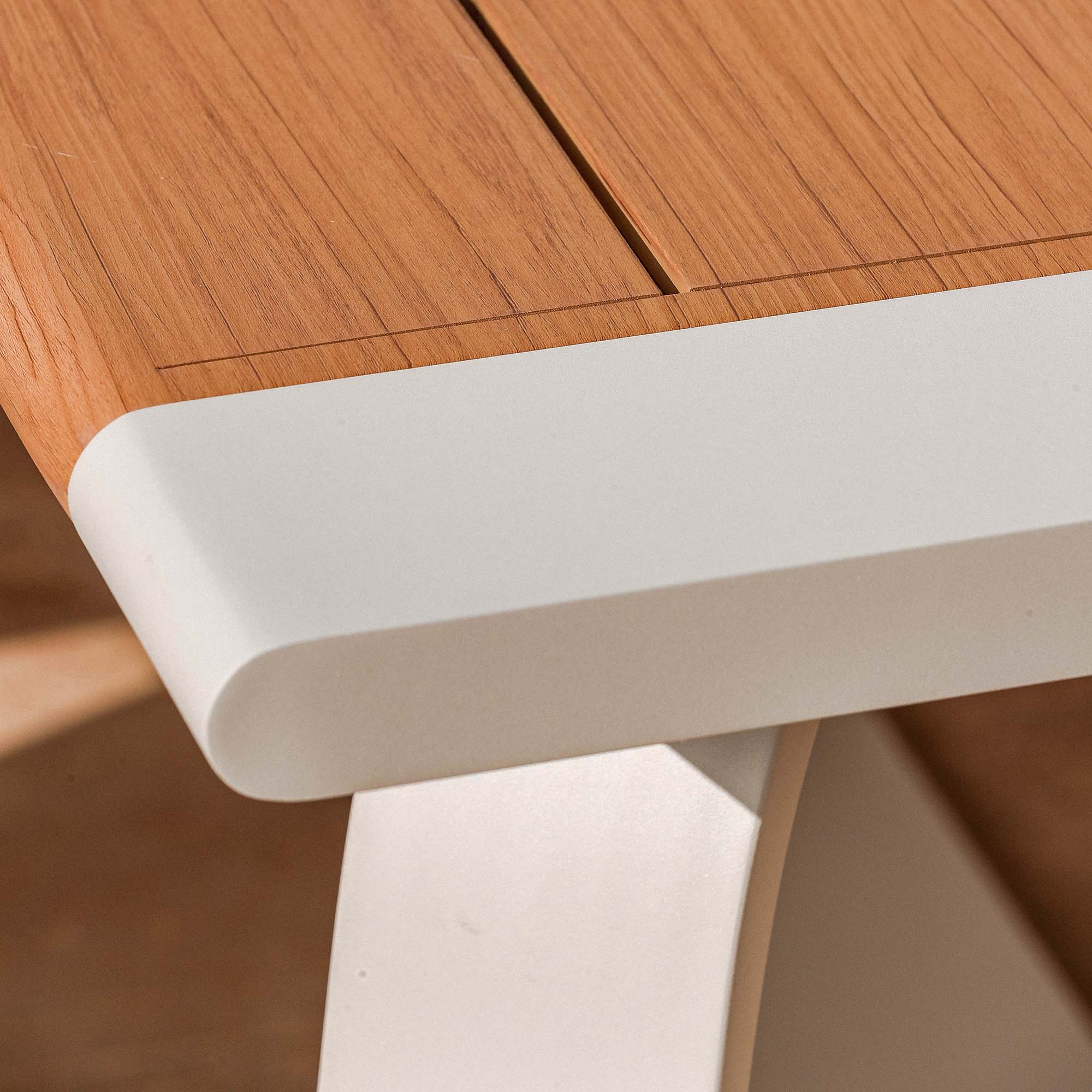 Rectangular garden table 10 seats Long Beach in aluminum 240x100 cm