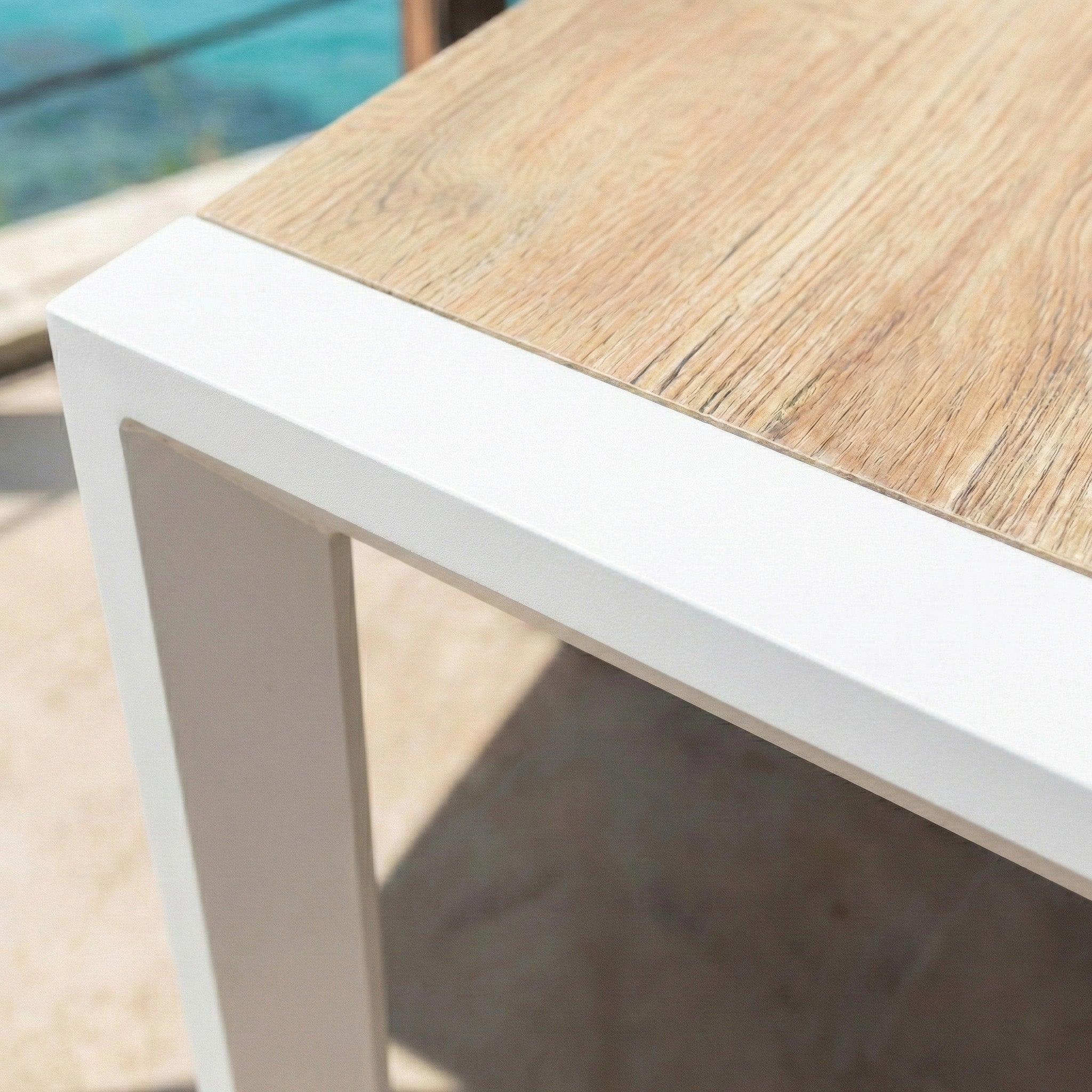 Amalfi Aluminium 12-seater extending dining  table - 3 dimensions (195/240/300X96)