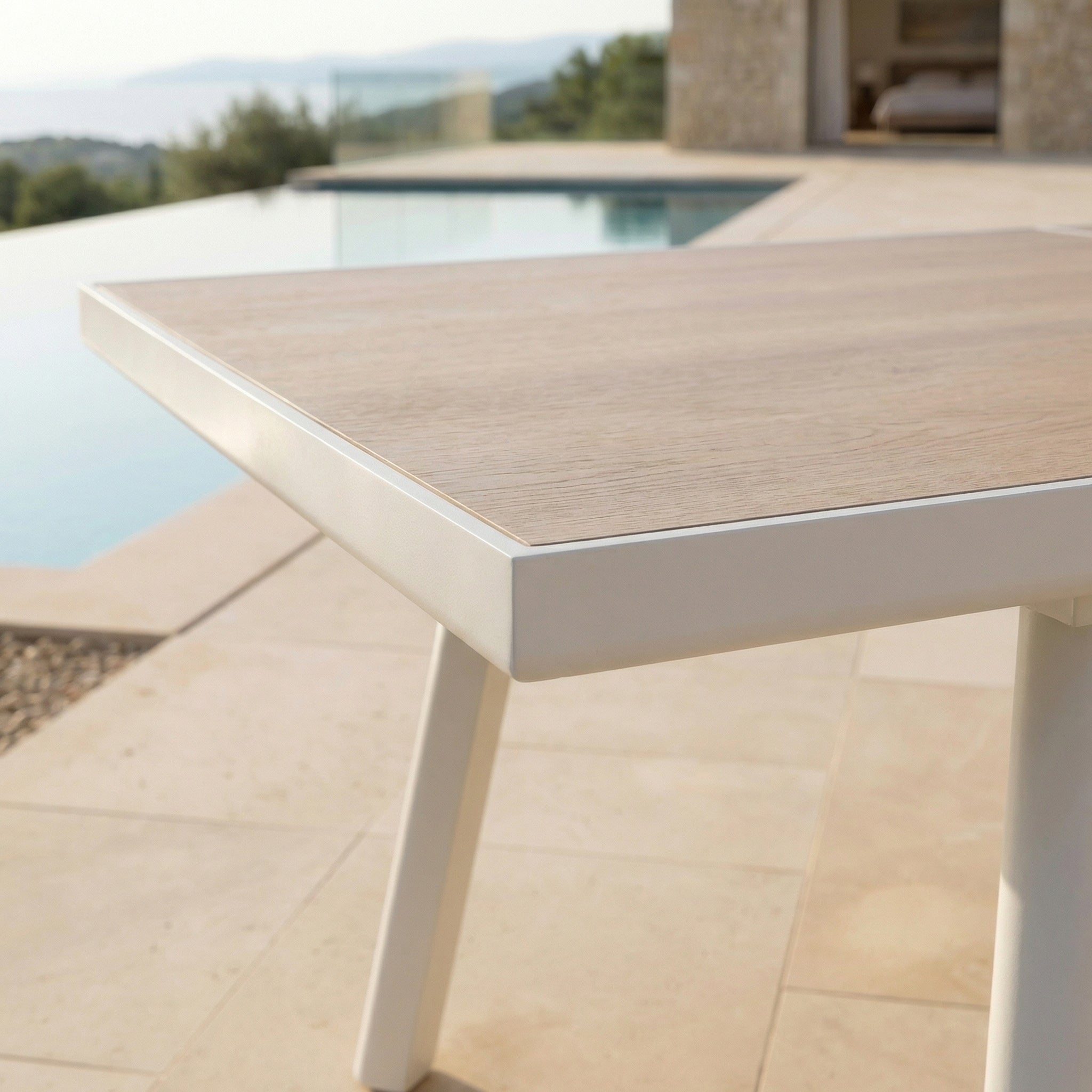 Table de jardin extensible automatique aluminium Amalfi (240/300x96cm)