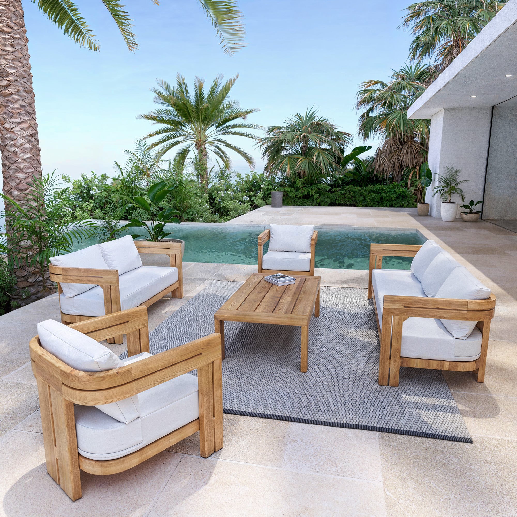 Salon de jardin Zanzibar - 7 places