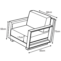 Fauteuil de jardin Elba