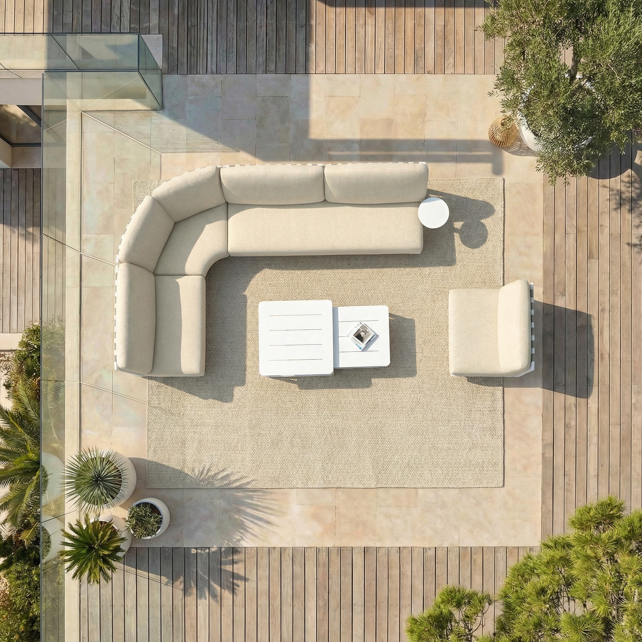 Conjunto de jardim de canto Long Beach - 6 lugares