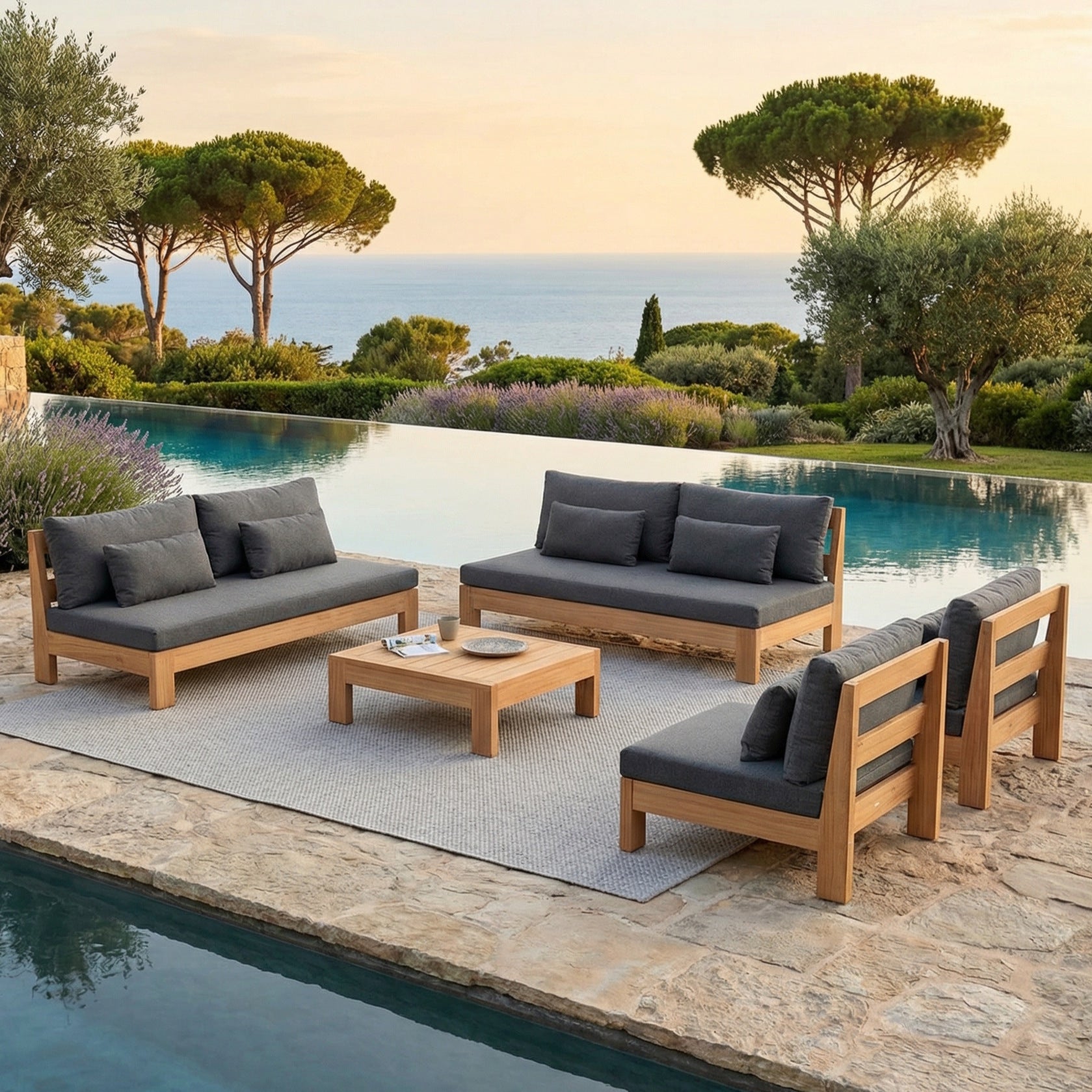 Salon de jardin Bornéo - 8 places