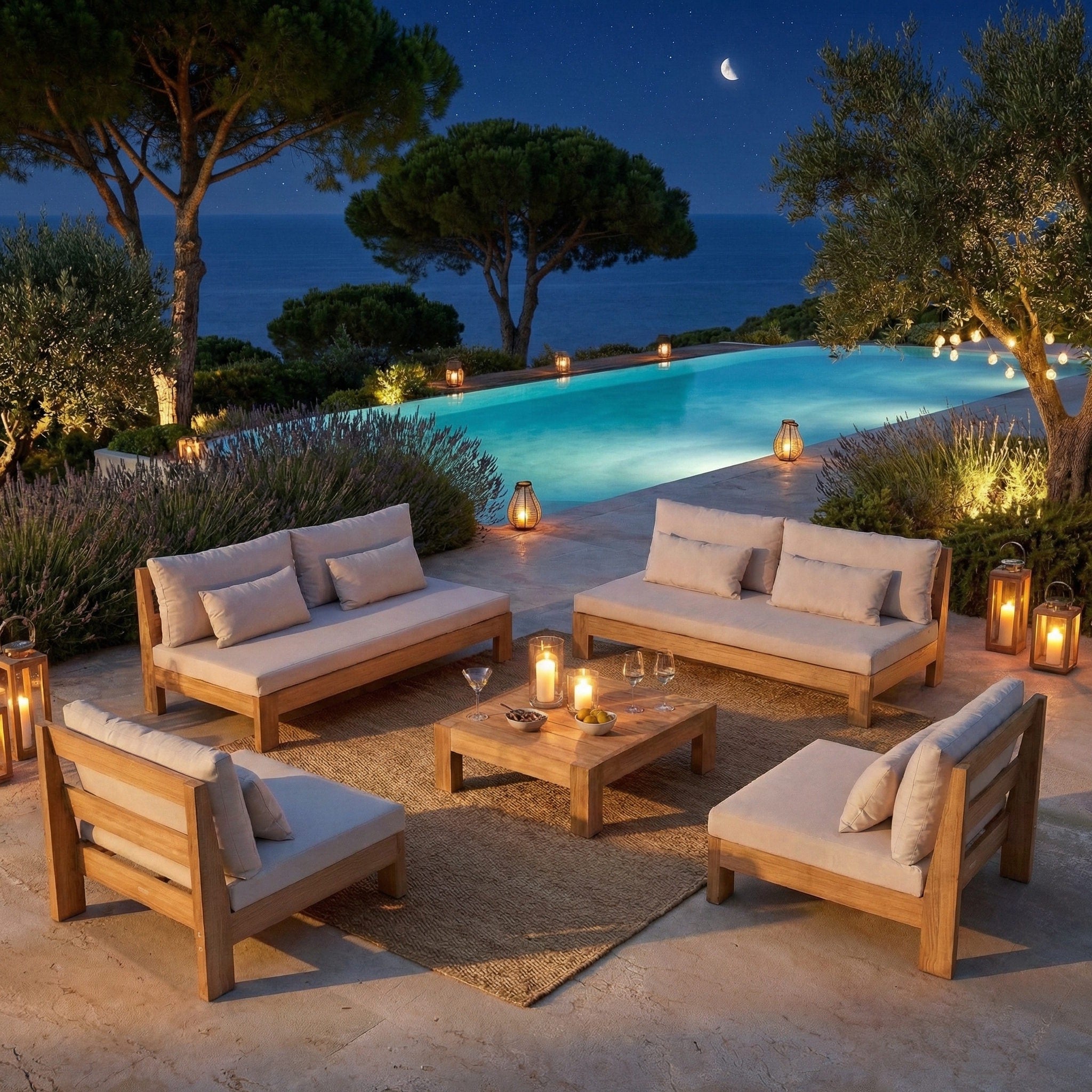 Lounge-set Borneo - 8 Sitzplätze