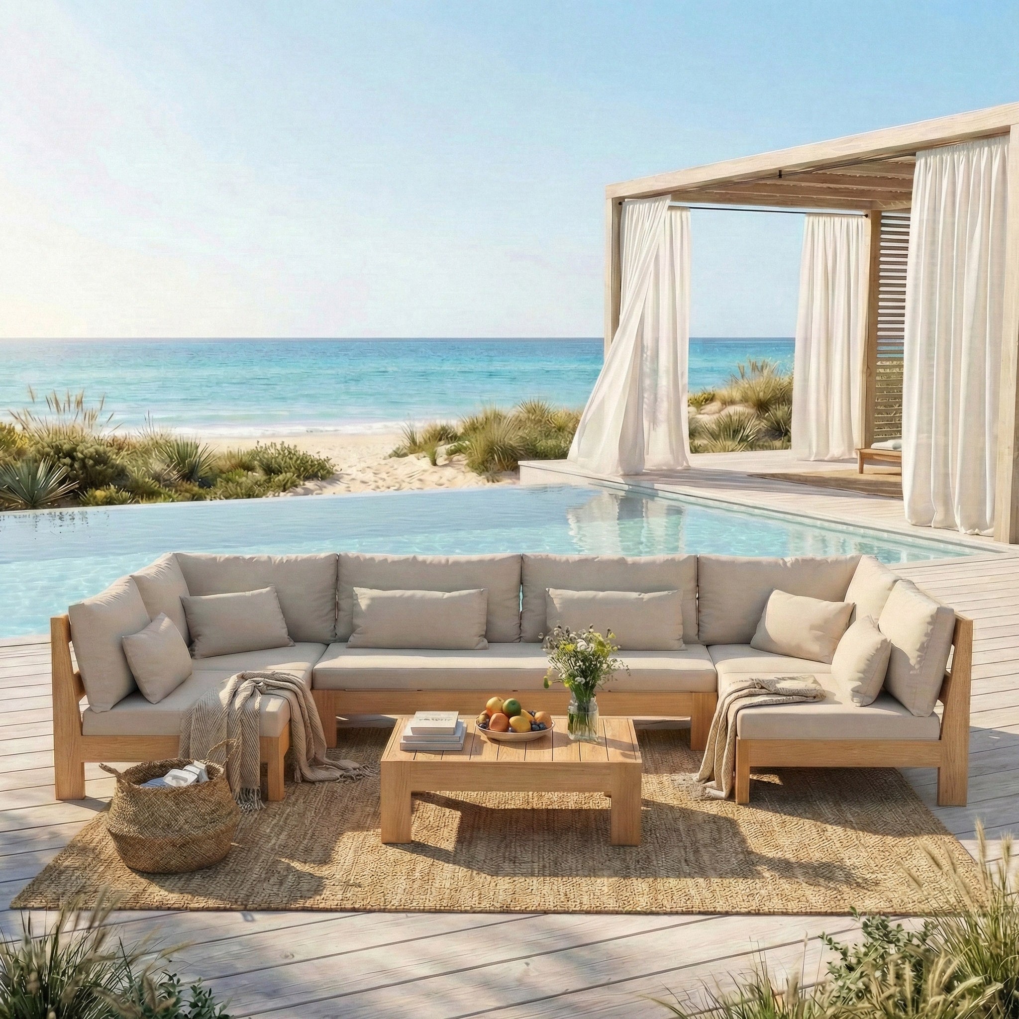 Conjunto de jardim de canto Bornéo - 7 lugares