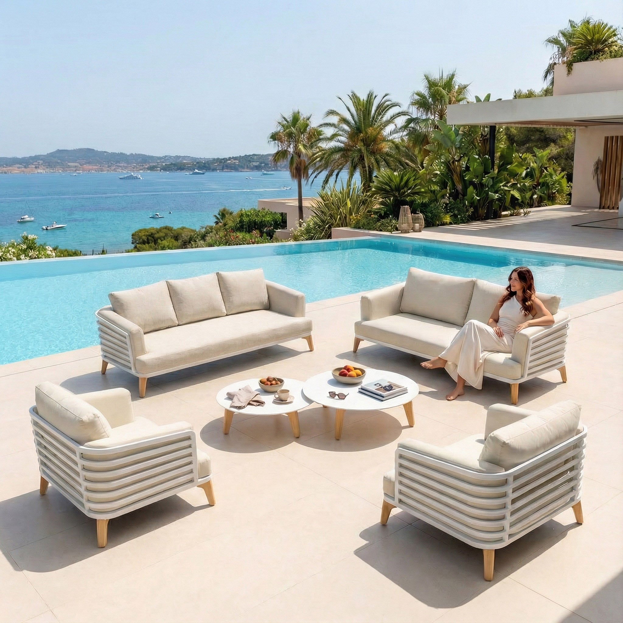 Monte Carlo garden furniture set - 7 seats