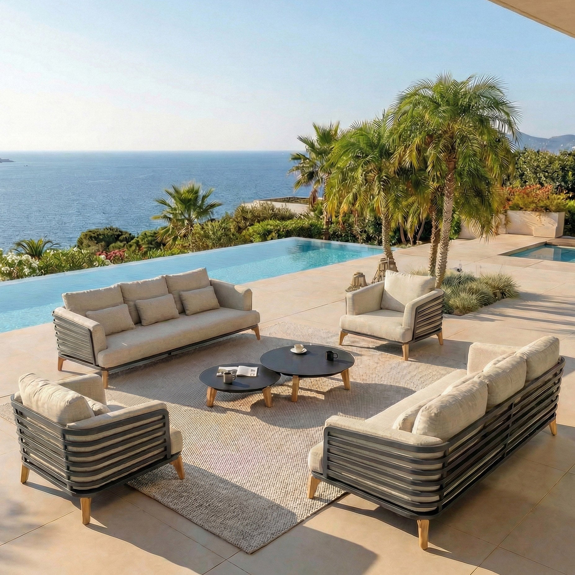 Conjunto de jardim Monte Carlo - 8 lugares