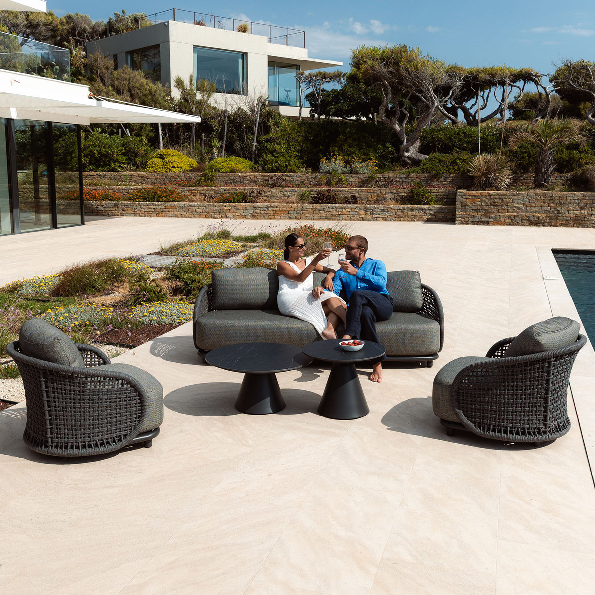 Conjunto de jardín Riviera - 5 plazas