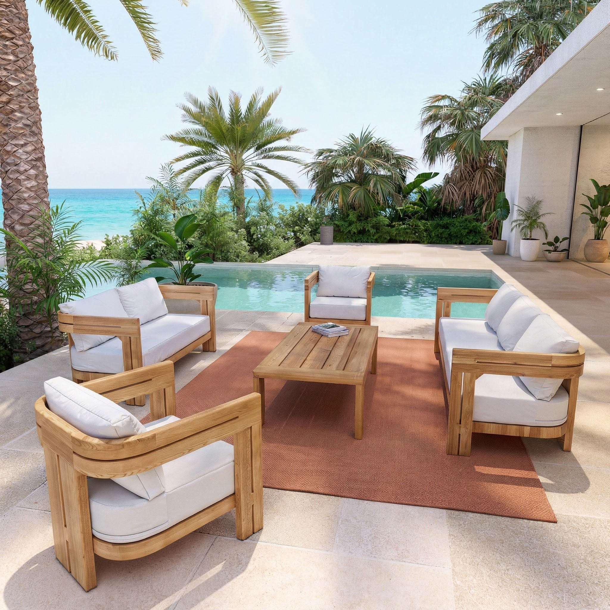 Salon de jardin Zanzibar - 7 places