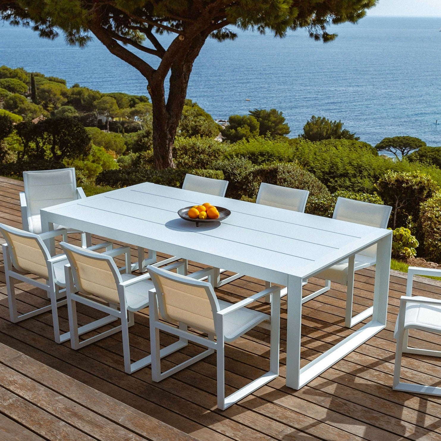 Lot de 2 fauteuils de jardin/repas Elba