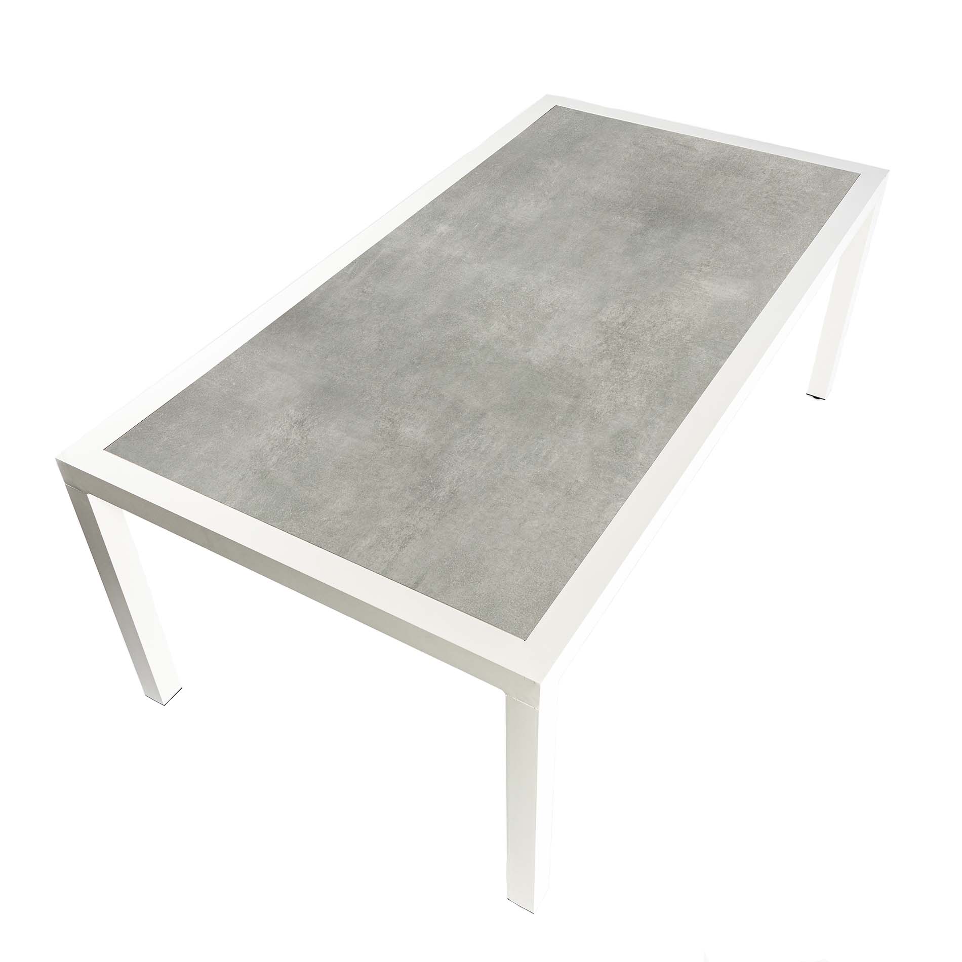 Table de jardin 8 places Aluminium/Céramique Torano (192 x 102 cm) - Mobellia