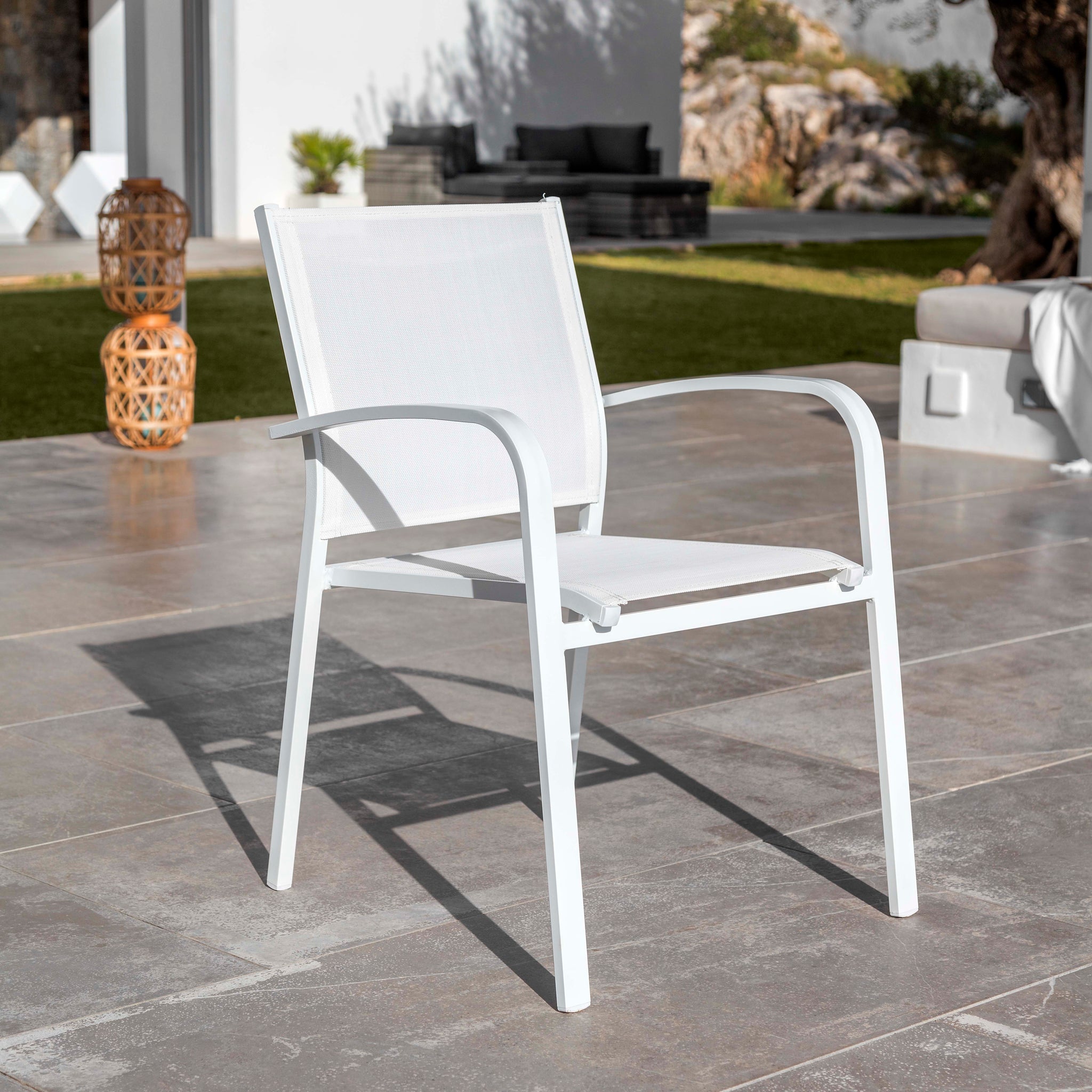 Fauteuil de jardin alu empilable Murano - Mobellia