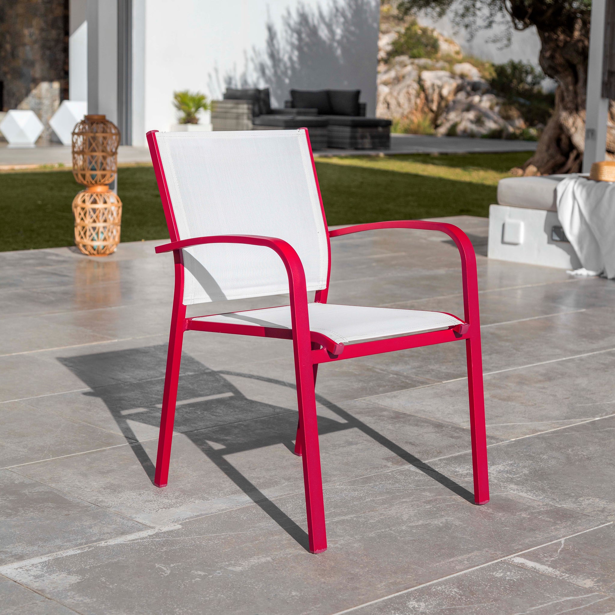 Fauteuil de jardin alu empilable Murano - Mobellia