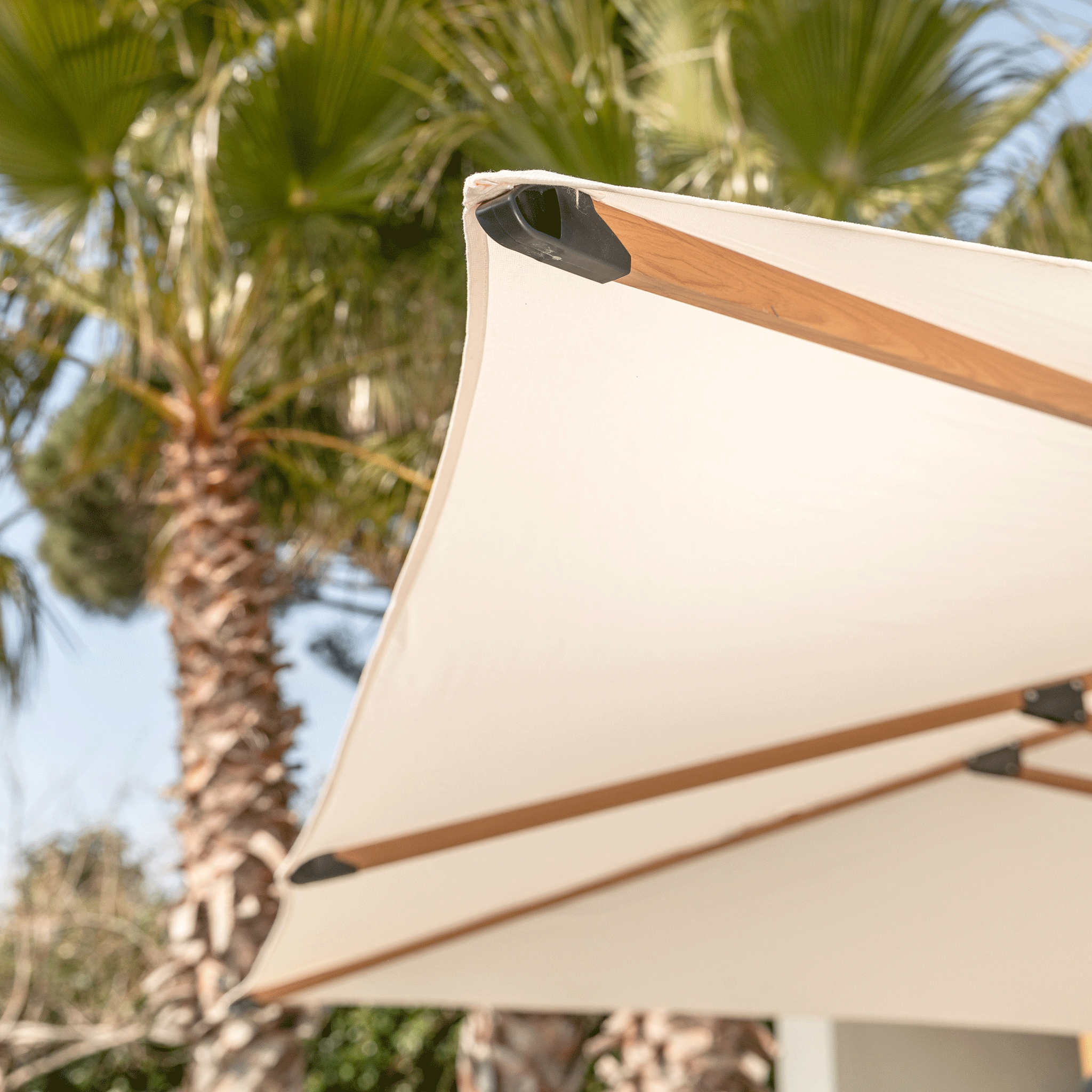 Parasol déporté à LED Yucatan (L 4 x 3 m) - Mobellia