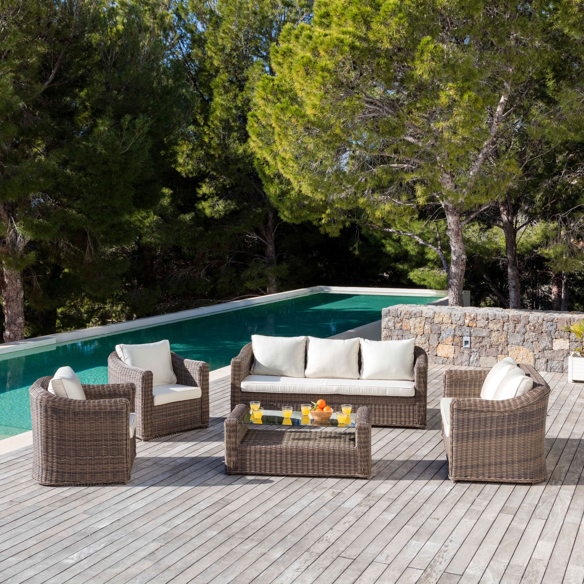 Salon de jardin Calvi - 7 places - Mobellia