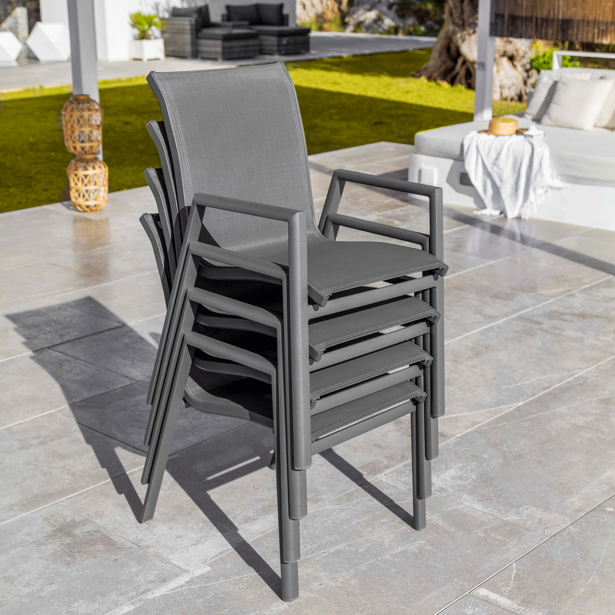 Fauteuil de jardin empilable Corfu - Mobellia