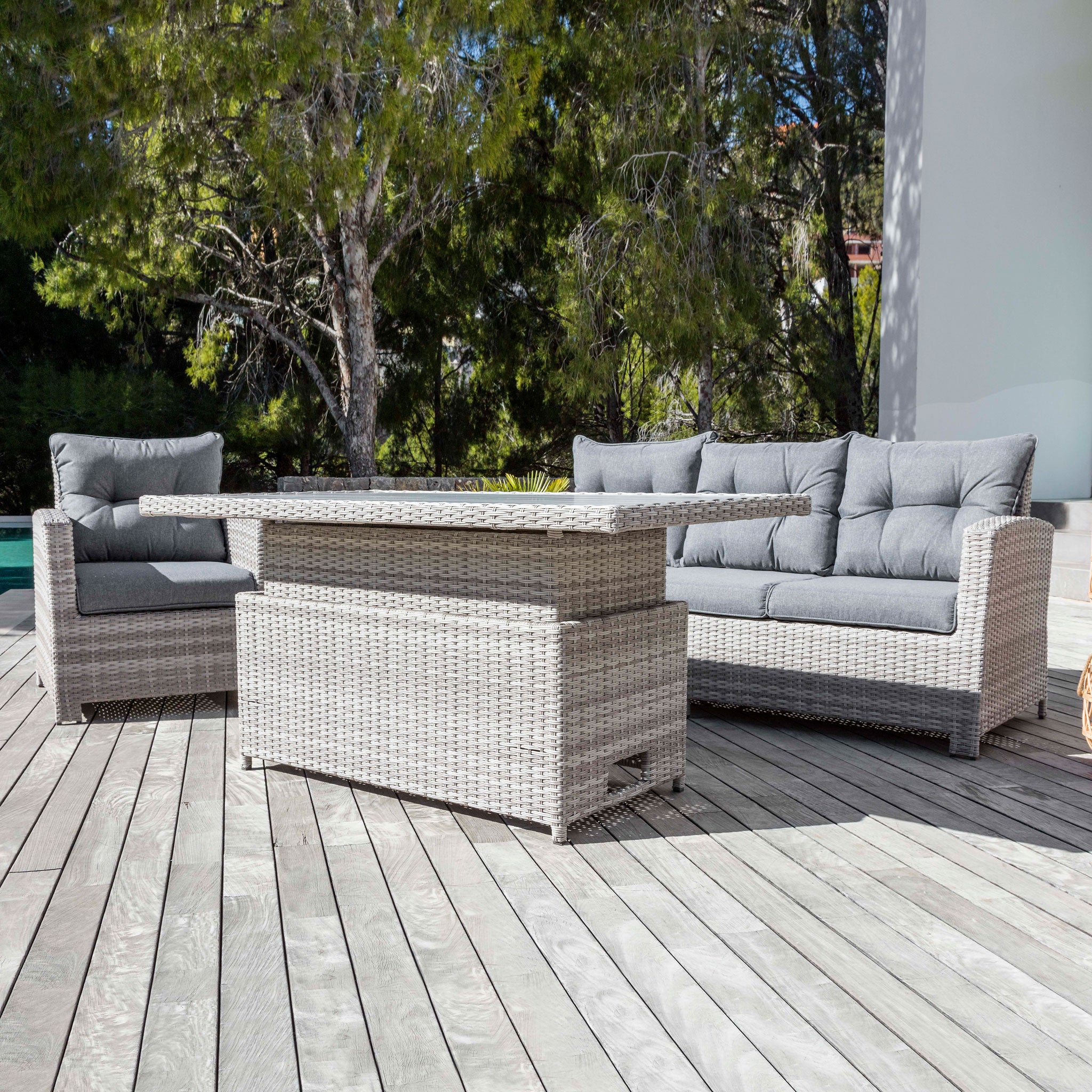 Housse de coussins de remplacement pour salon de jardin Calvi 4 places