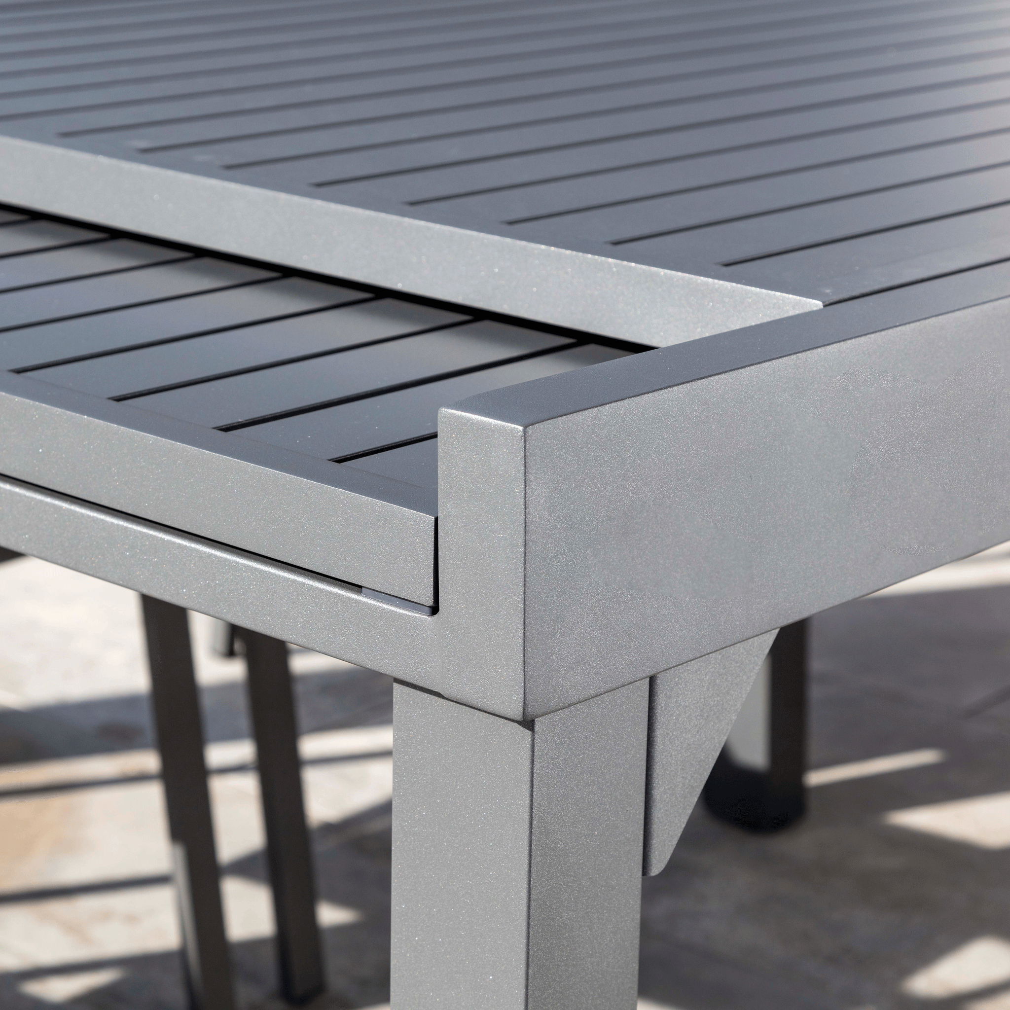 Table de jardin extensible 10 places Aluminium Murano (270 x 90 cm