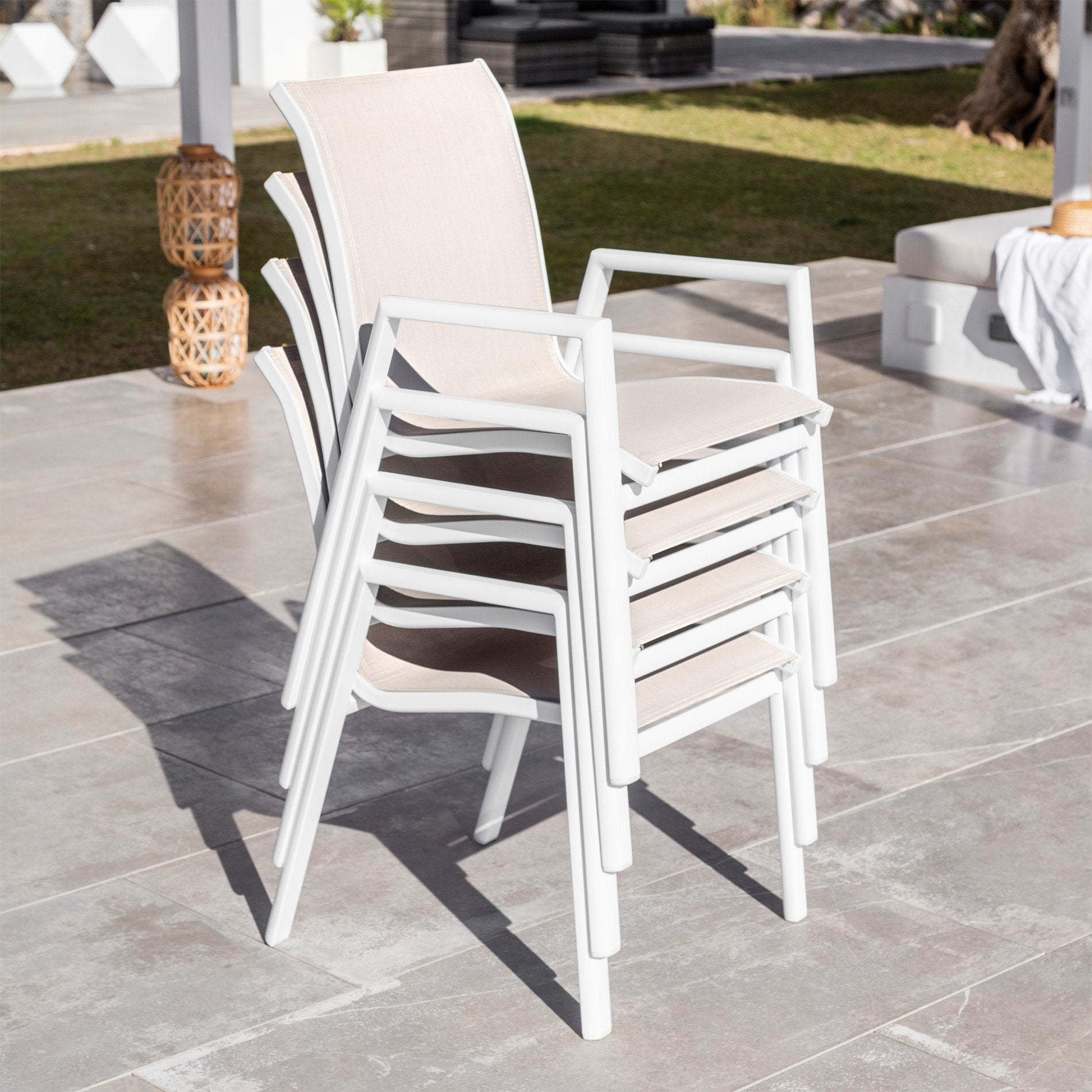 Fauteuil de jardin empilable Corfu - Mobellia