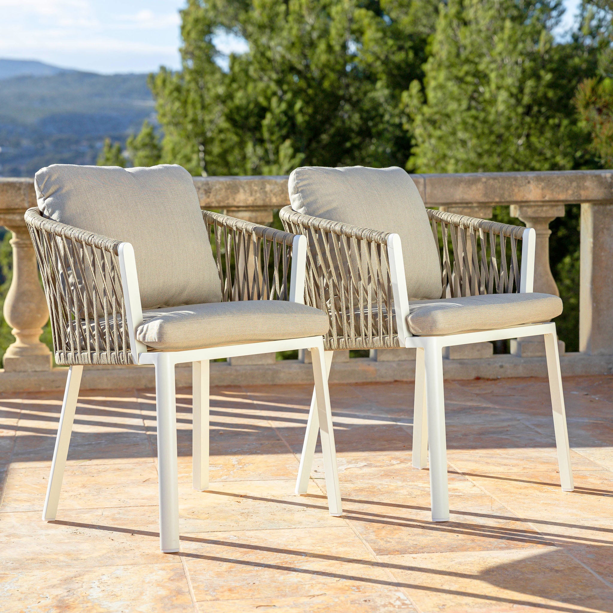 Lot de 2 fauteuils de jardin Amalfi - Mobellia