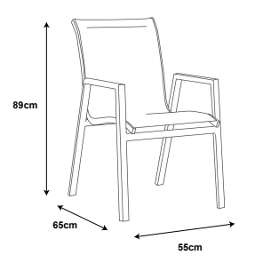 Fauteuil de jardin empilable Corfu