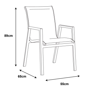 Fauteuil de jardin empilable Corfu - Mobellia