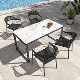 Table de jardin 6 places Aluminium/Céramique Kore (150 x 72 cm)