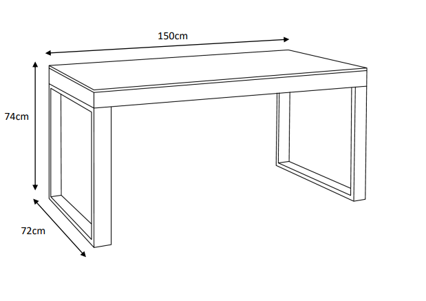 Table de jardin 6 places Aluminium/Céramique Kore (150 x 72 cm)