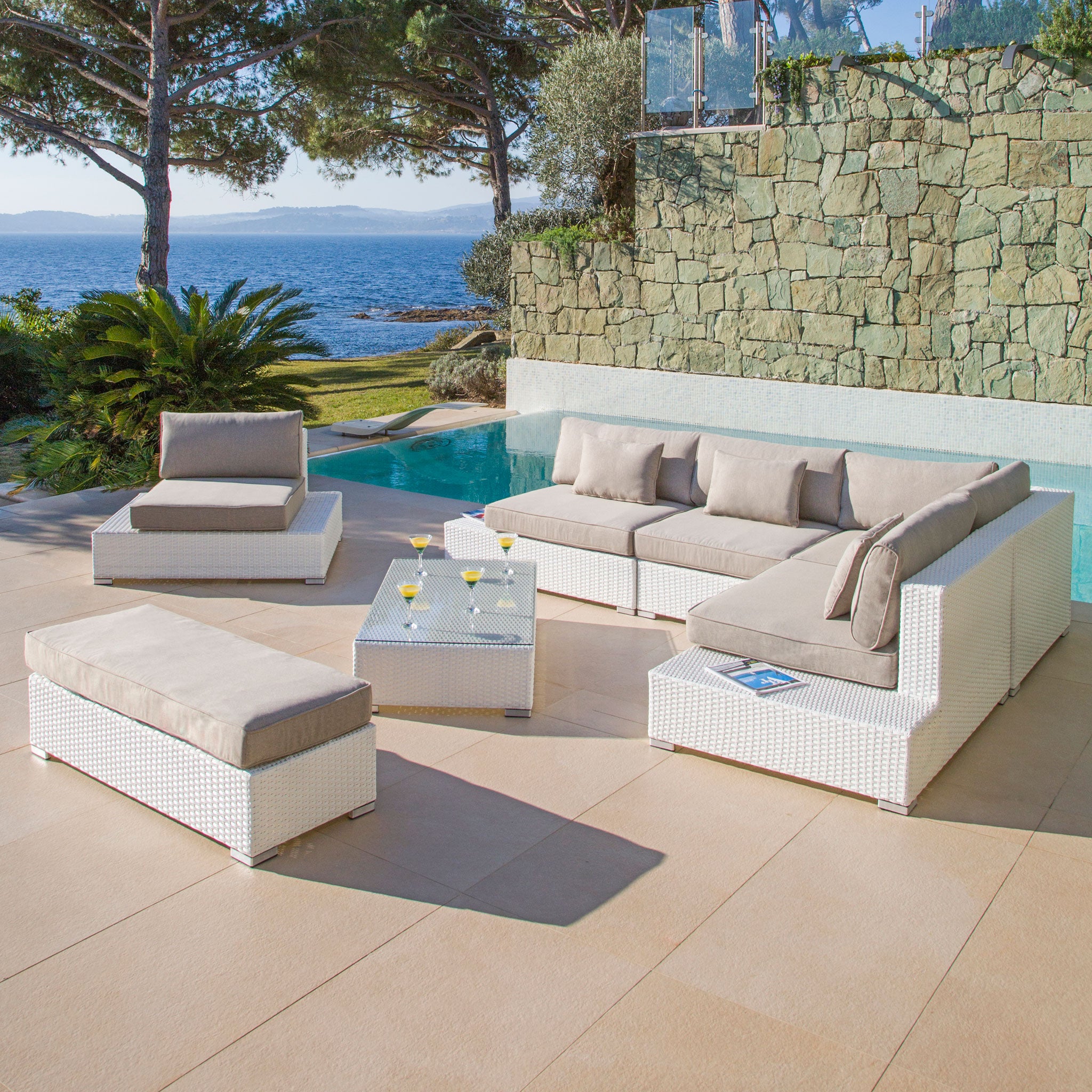 Coussins de remplacement pour salon de jardin Palma - Mobellia