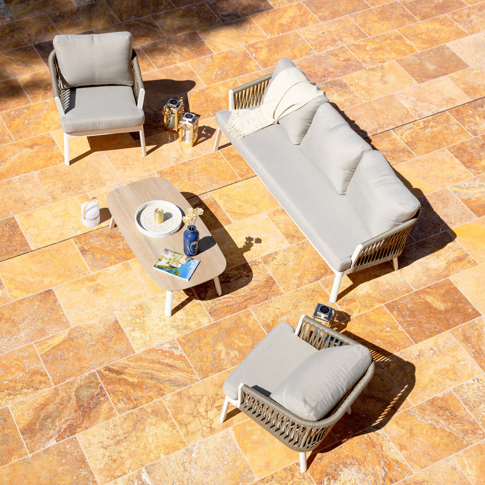 Salon de jardin Amalfi - 5 places - Mobellia