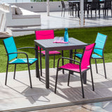 Table de jardin 4 places Aluminium Murano (90 x 90 cm)