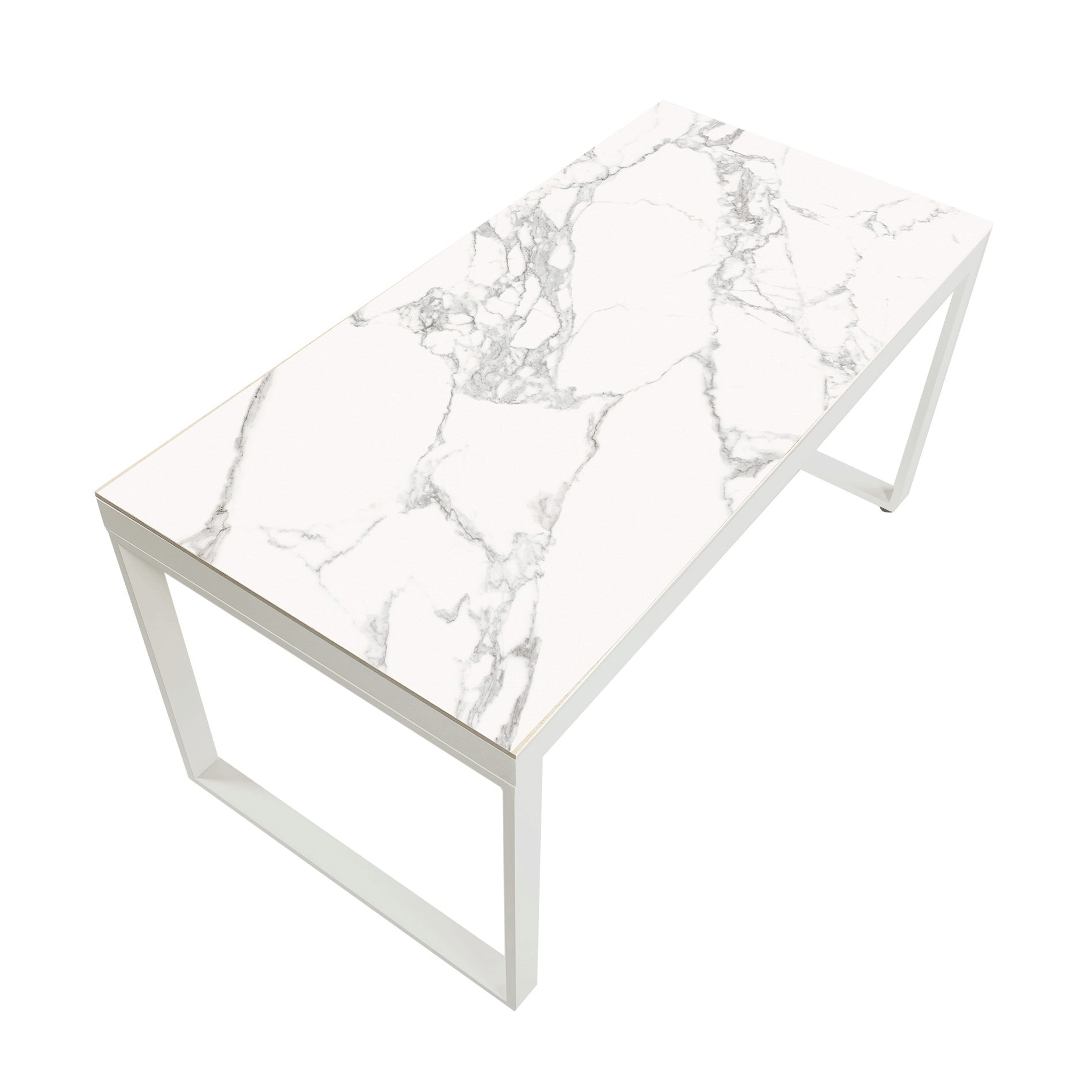 Table de jardin 8 places Aluminium/Céramique Kore (180 x 90 cm) - Mobellia