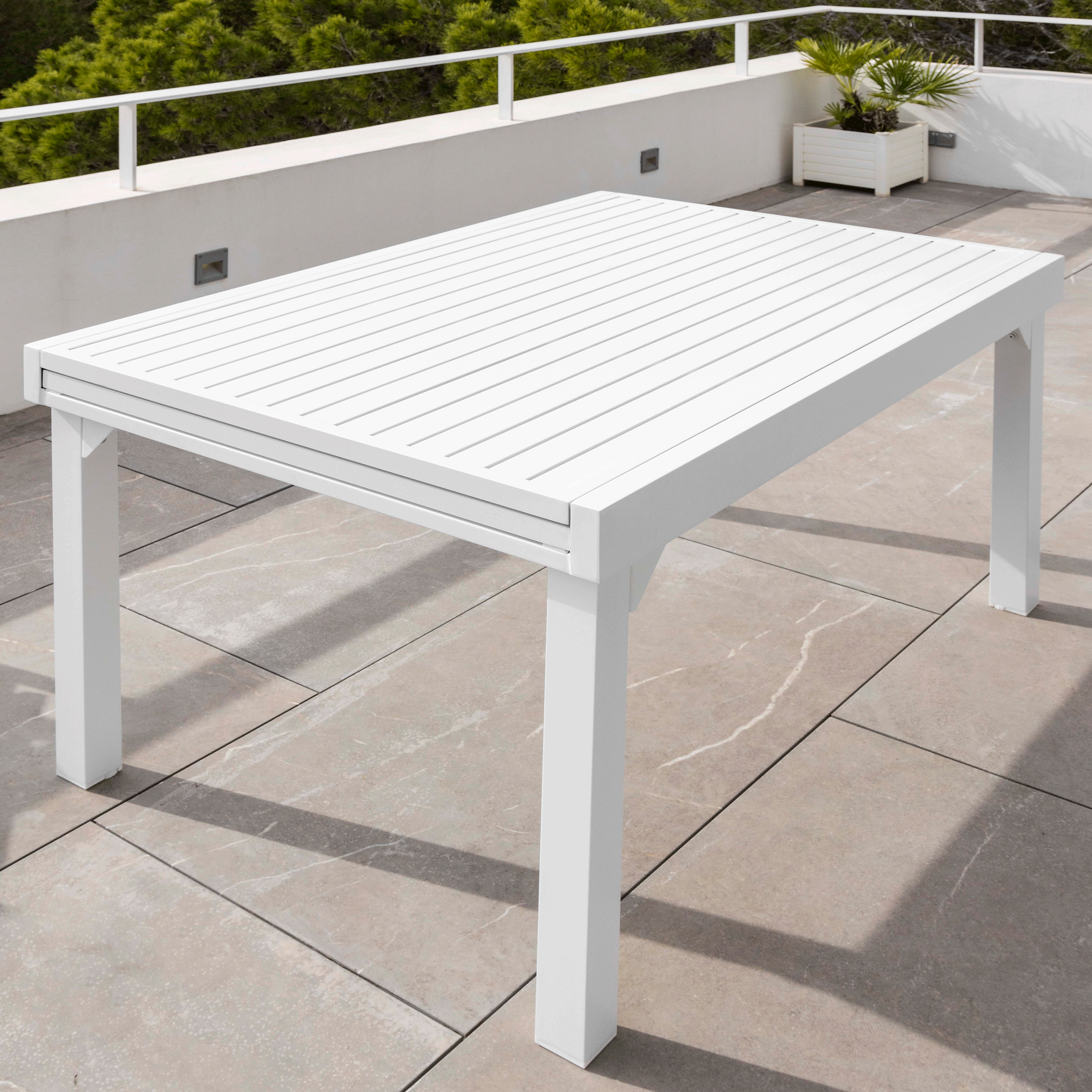 Table de jardin extensible 10 places Aluminium Murano (270 x 90 cm) - Mobellia