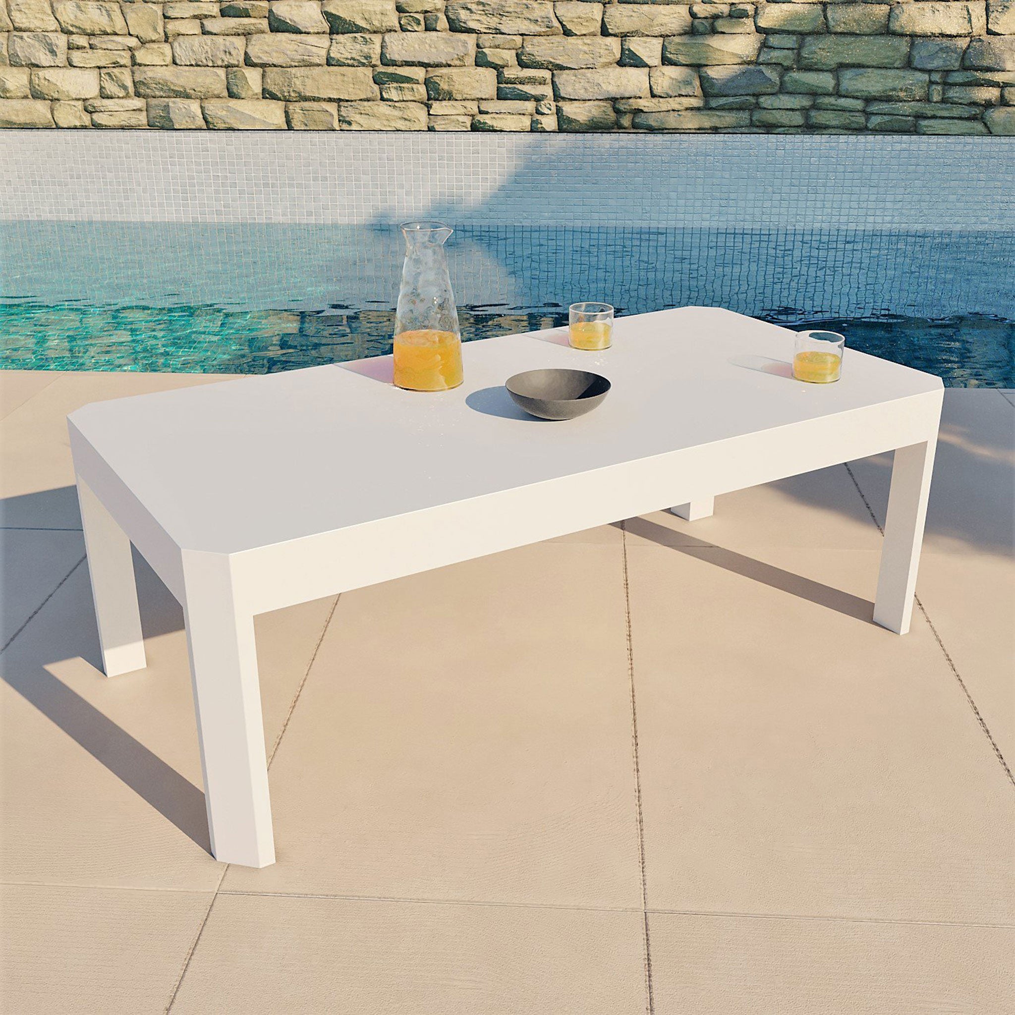 Table basse rectangulaire de jardin Ostara - Mobellia