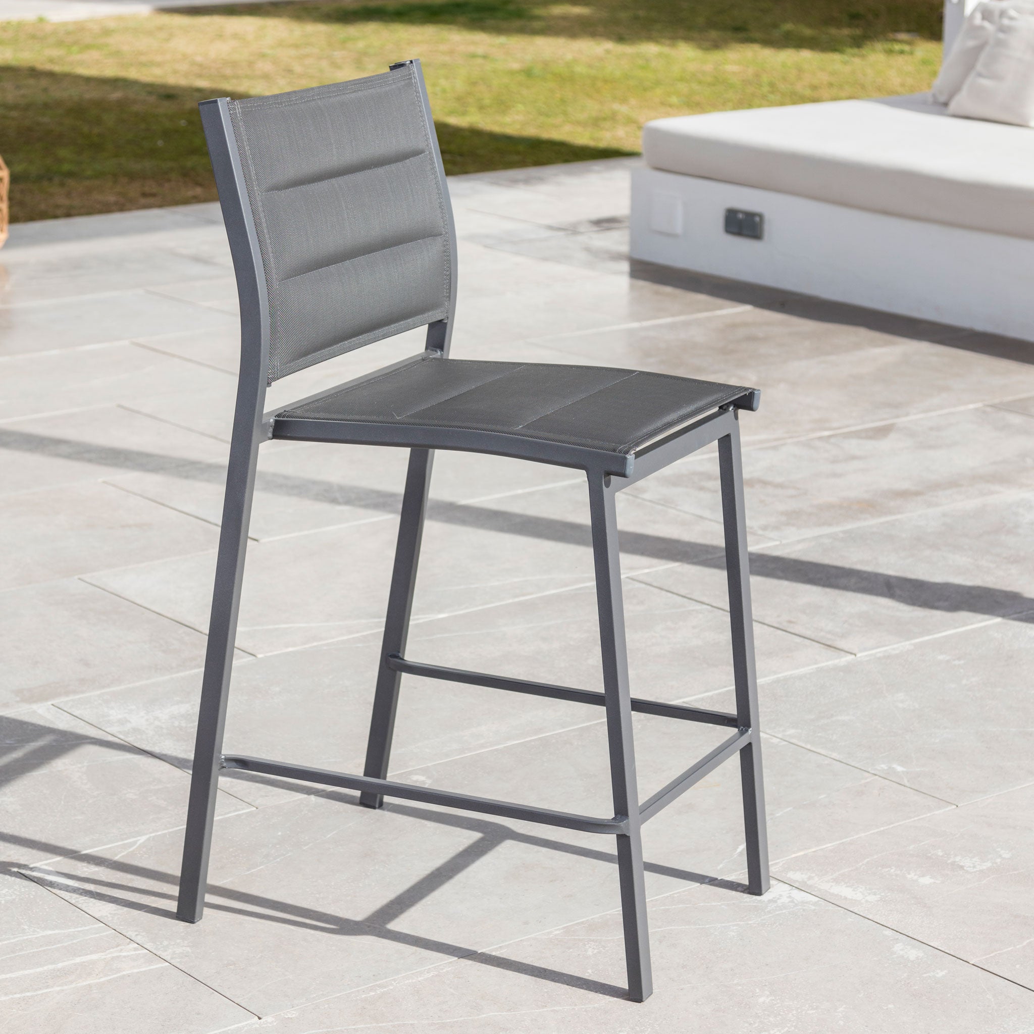 Tabouret de jardin Alu empilable Murano - Mobellia